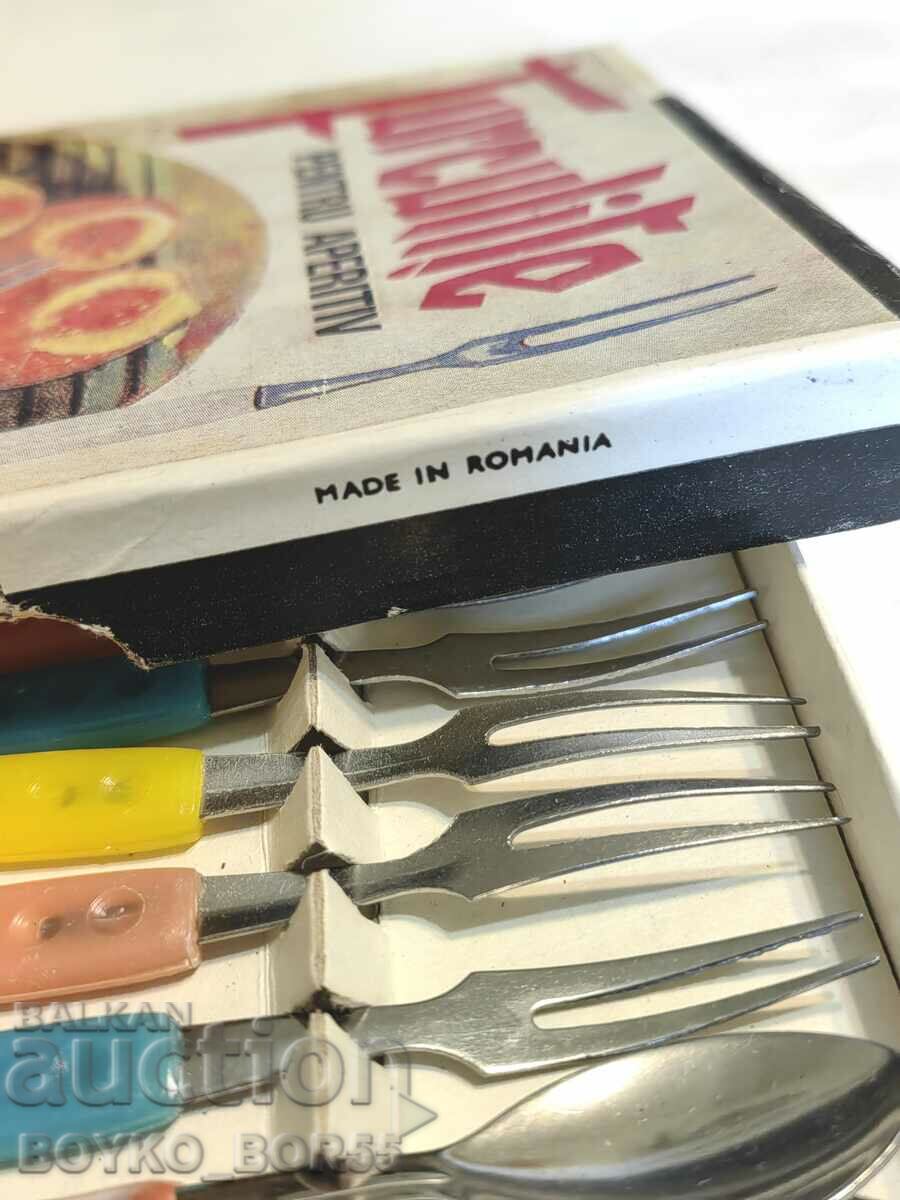 Auction Set of Original Social Romanian Forks and Spoons 1970s Auction Set of Original Social Romanian Forks and Spoons 1970s