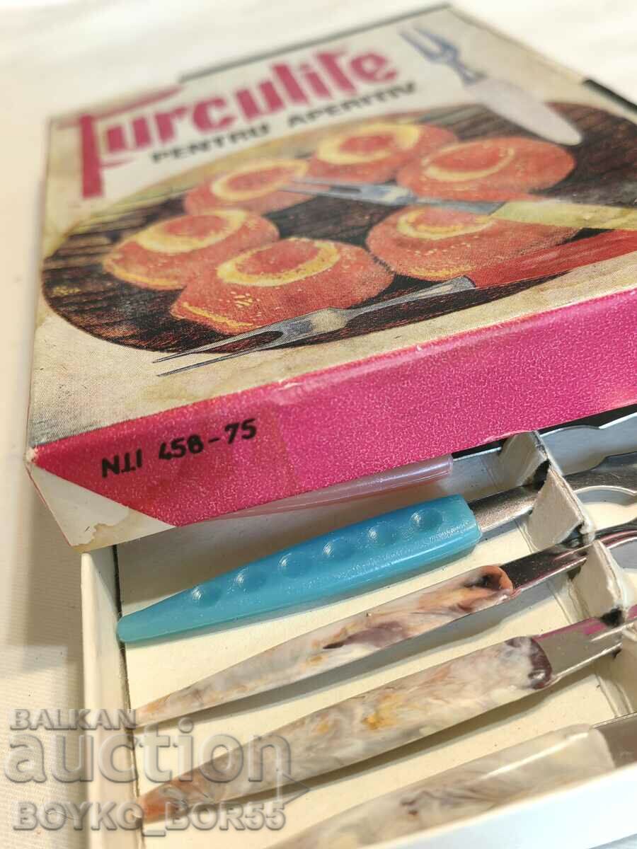 Delivery of Set of Original Social Romanian Forks and Spoons 1970s Delivery of Set of Original Social Romanian Forks and Spoons 1970s