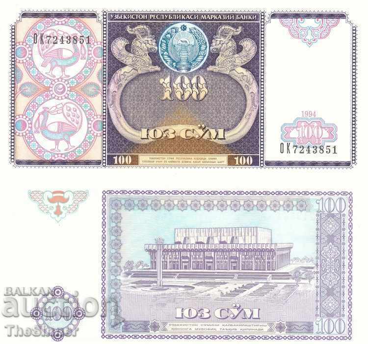 UZBEKISTAN 100 Sum UZBEKISTAN 100 Sum, P-79a, 1994 UNC /c