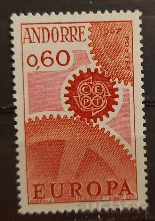 Franceză Andorra 1967 Europa CEPT MNH