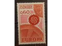 Franceză Andorra 1967 Europa CEPT MNH