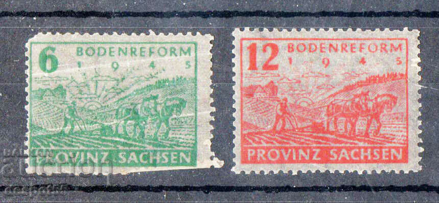 1946. Германия, Саксония (Съветска зона). Поземлена реформа.