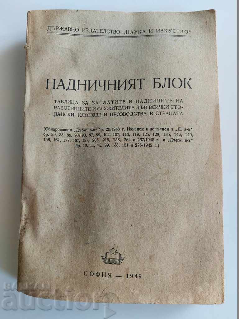 1949 TABEL BLOCULUI SALARIILOR TOATE SALARIIILE SALARIILOR BULGARIA