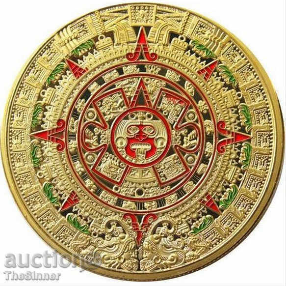 GOLD PLAQUE COIN PLAQUE The Mayan Calendar GOLD PLAQUE COIN PLAQUE The Mayan Calendar