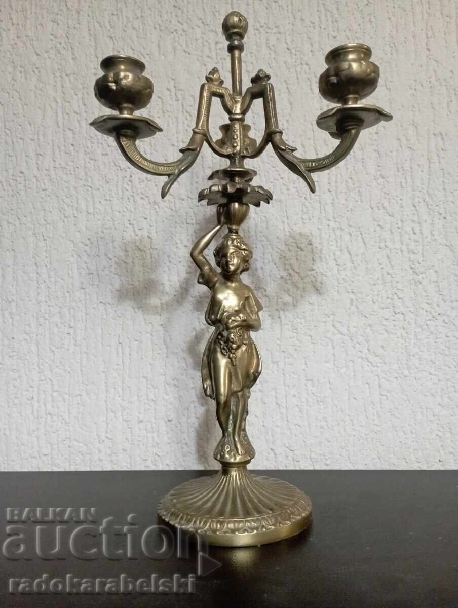Set of two massive bronze candlesticks - candlestick with price € 112.43 | 219.89 BGN