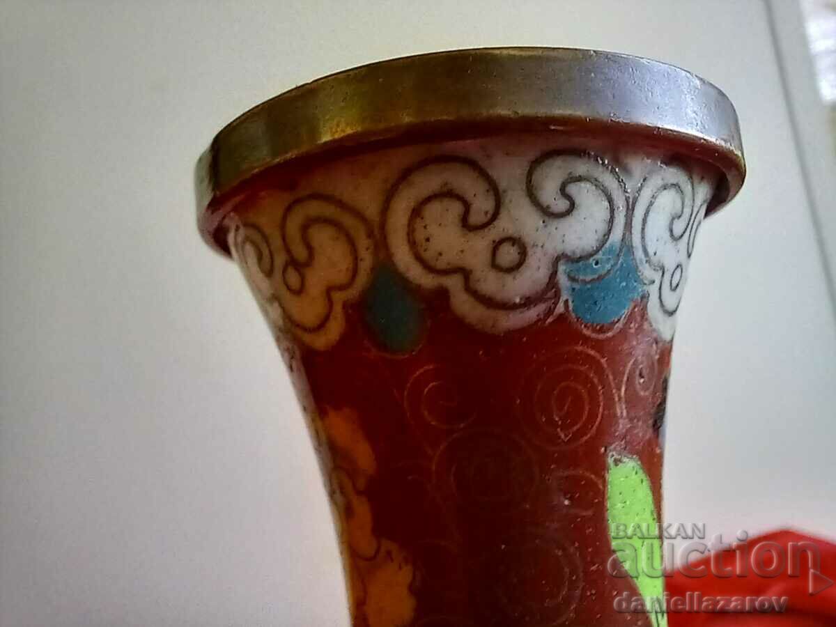 Old Vase CLOIZONE, Bronze with Cellular Enamel - 5 Old Vase CLOIZONE, Bronze with Cellular Enamel - 5