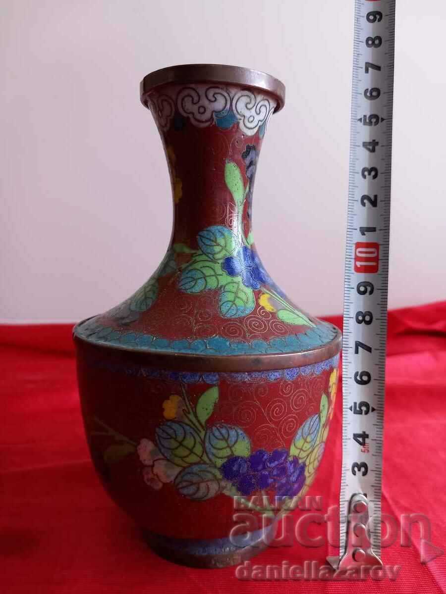 Old Vase CLOIZONE, Bronze with Cellular Enamel - 7 Old Vase CLOIZONE, Bronze with Cellular Enamel - 7