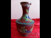 Old Vase CLOIZONE, Bronze with Cellular Enamel