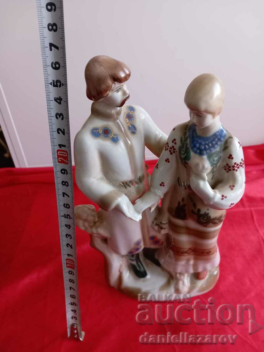 Figurină Veche Mare din Porțelan RUS, Marcată - 5 Figurină Veche Mare din Porțelan RUS, Marcată - 5