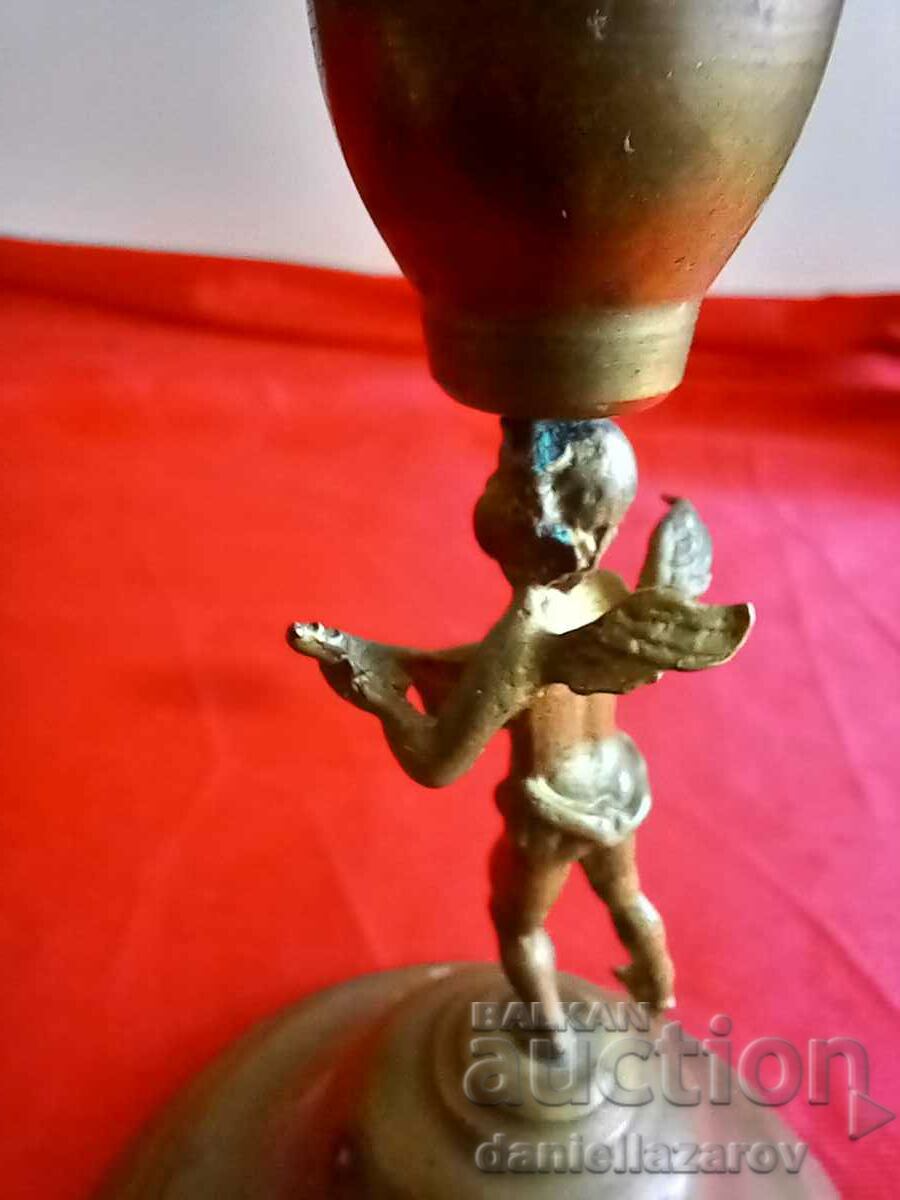 Delivery of Old Bronze Candlestick, Angel, CHERUB Delivery of Old Bronze Candlestick, Angel, CHERUB