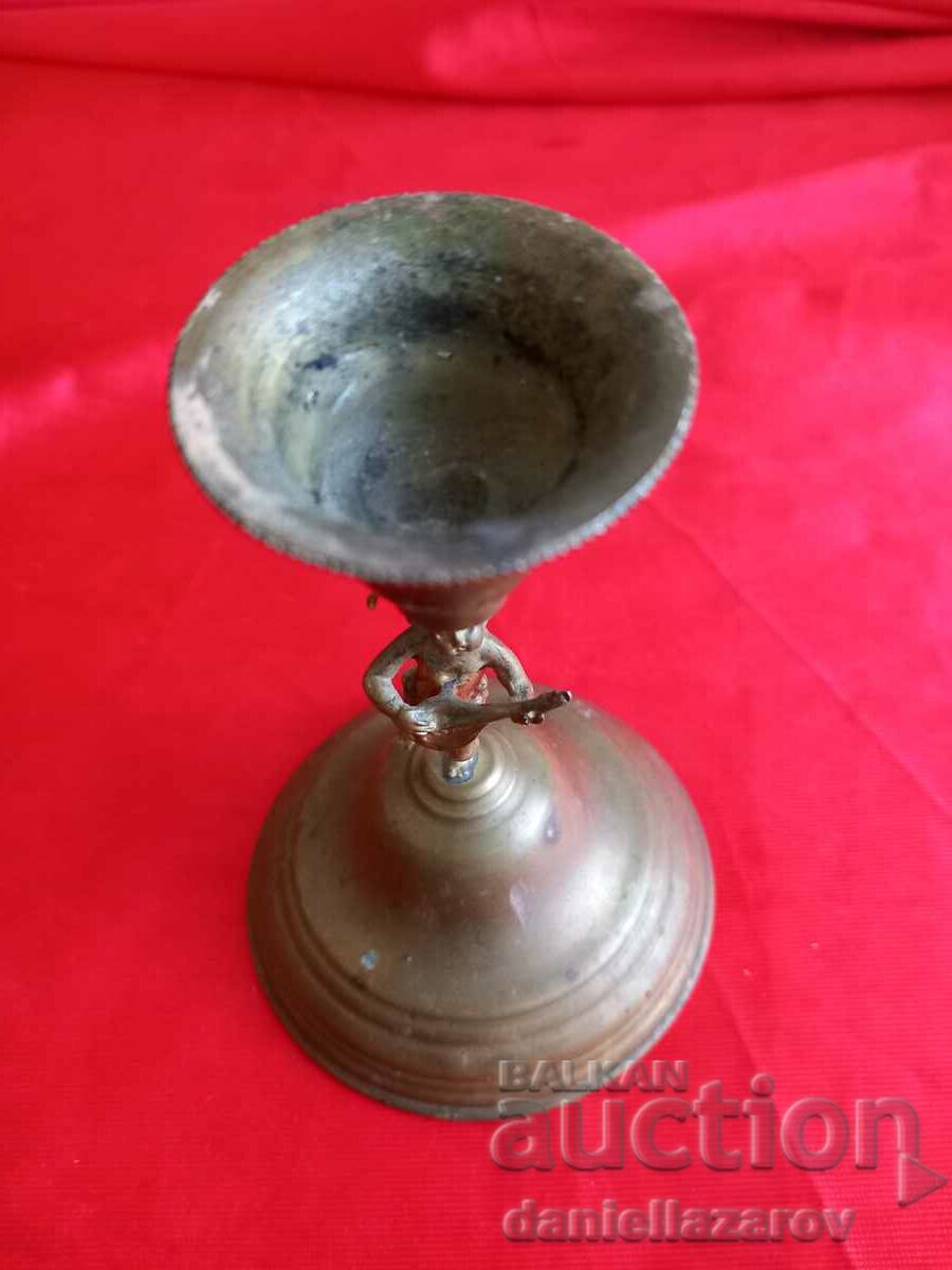 Old Bronze Candlestick, Angel, CHERUB - 6 Old Bronze Candlestick, Angel, CHERUB - 6