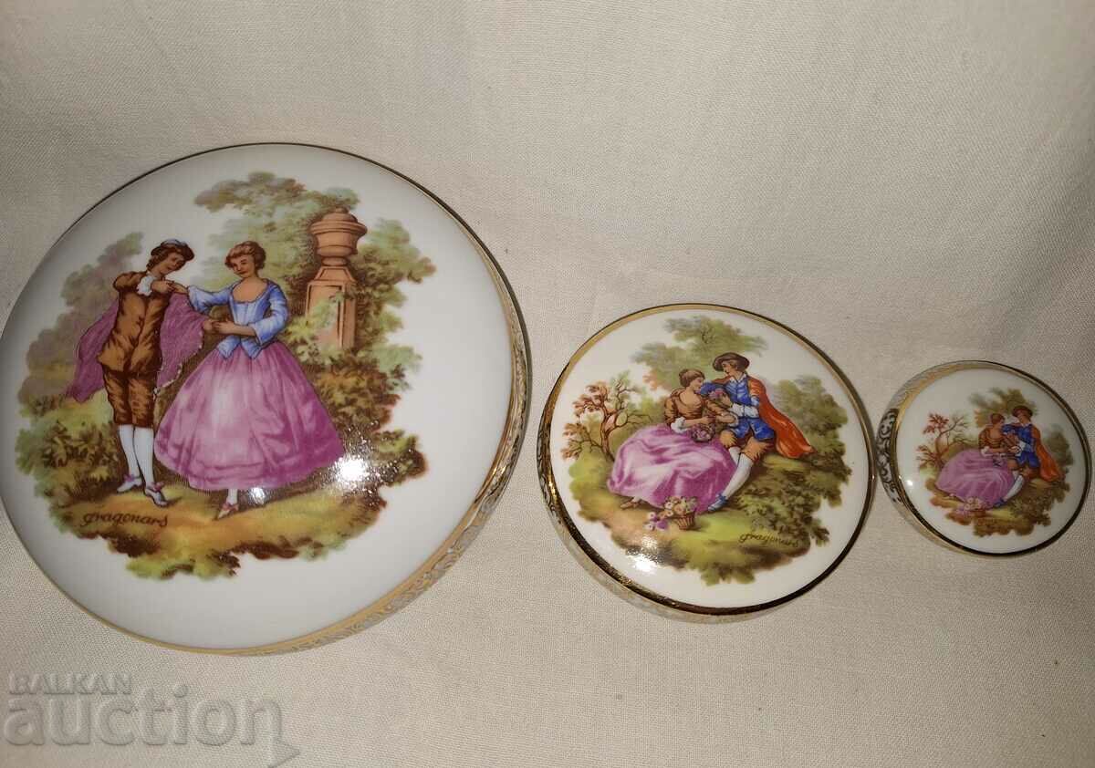 Three old porcelain boxes--Limoges France with price 90.00 BGN | € 46.02 Three old porcelain boxes--Limoges France with price 90.00 BGN | € 46.02