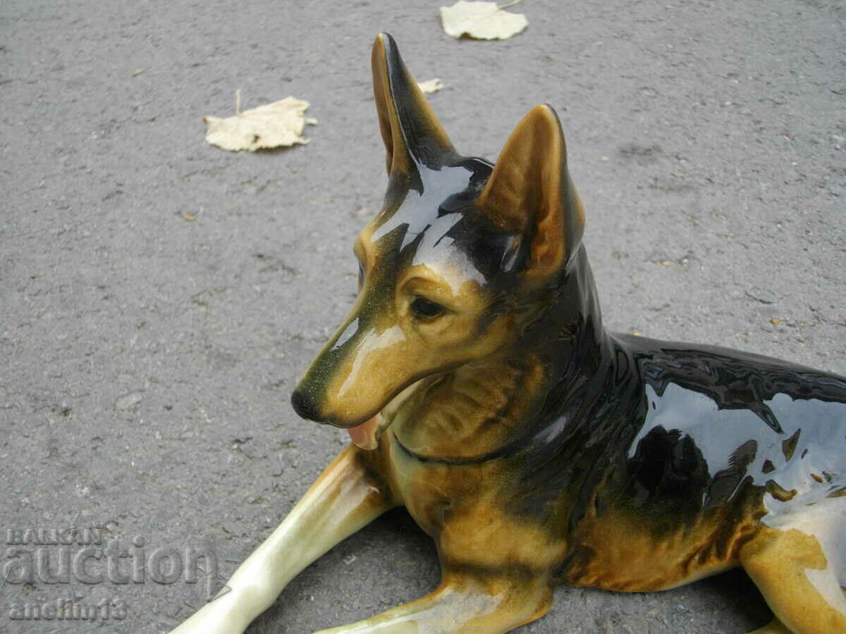 OLD PORCELAIN GERMAN SHEPHERD DOG W.GERMANY with price 175.00 BGN | € 89.48
