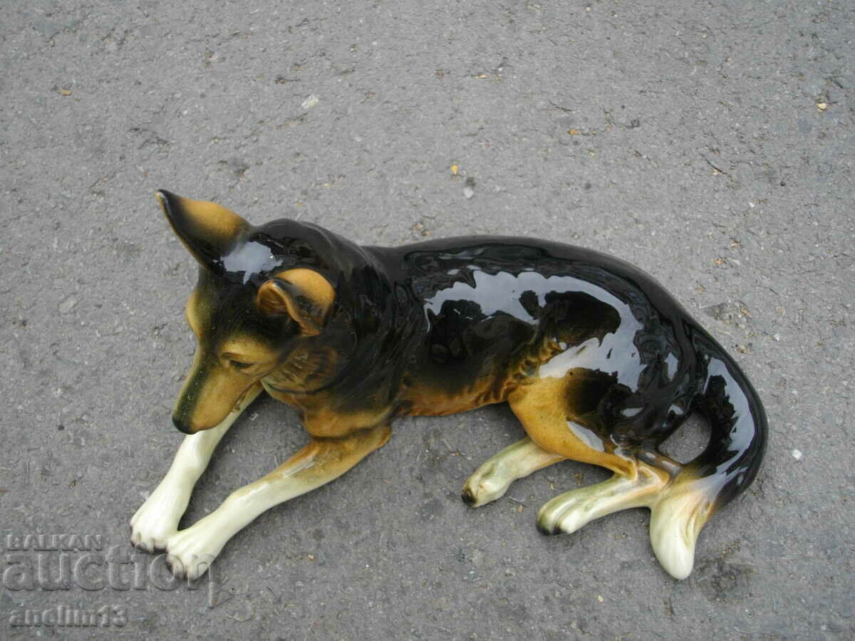 Auction  OLD PORCELAIN GERMAN SHEPHERD DOG W.GERMANY