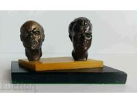 . RAR RĂNIT SOC BUST METAL STATUETA LENIN NRB BKP