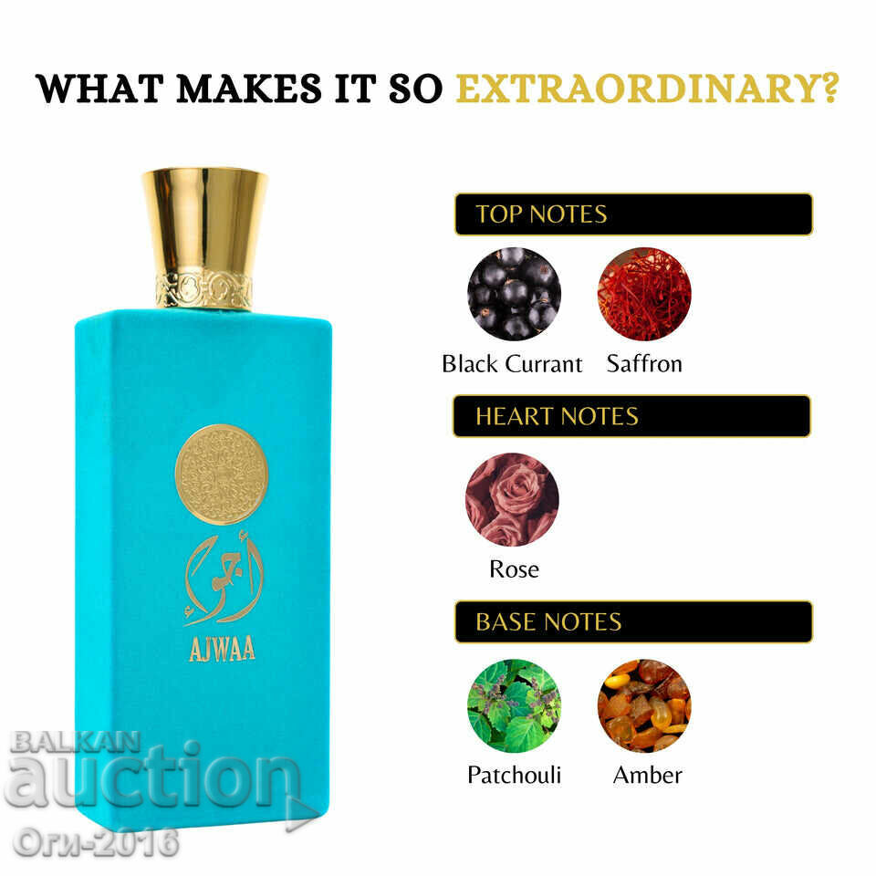 Delivery of Original Arabic perfume Ajwaa Turquoise