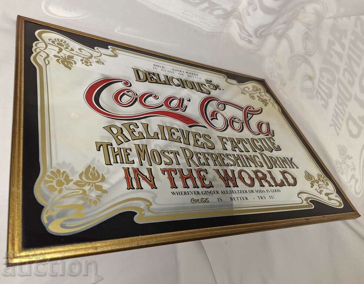 Vintage Mirror Advertising Picture--Coca-Cola