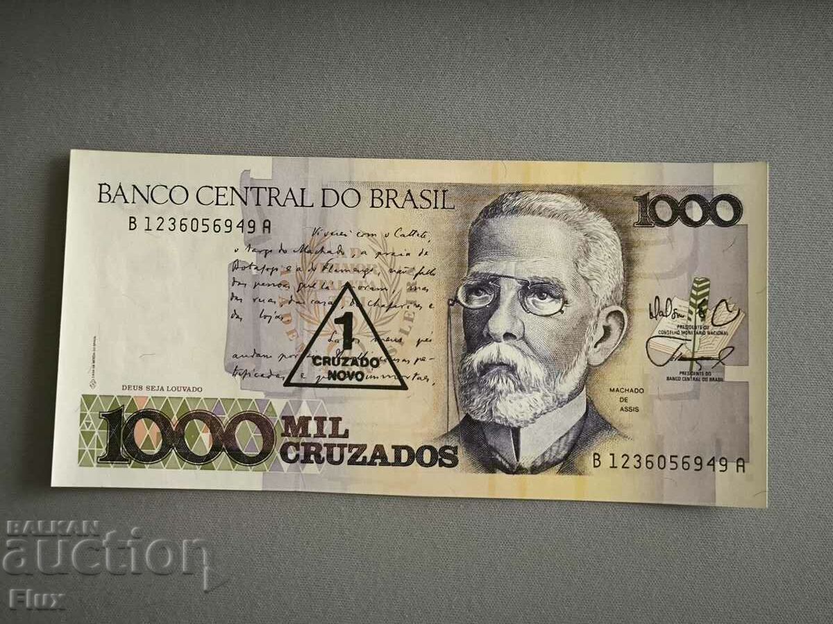 Bancnota - Brazilia - 1000 cruzados UNC | 1989