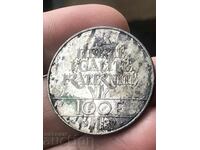 Γαλλία 100 Φράγκα 1987 General Lafayette Silver