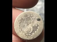 Great Britain 3 Pence 1864 Victoria Silver