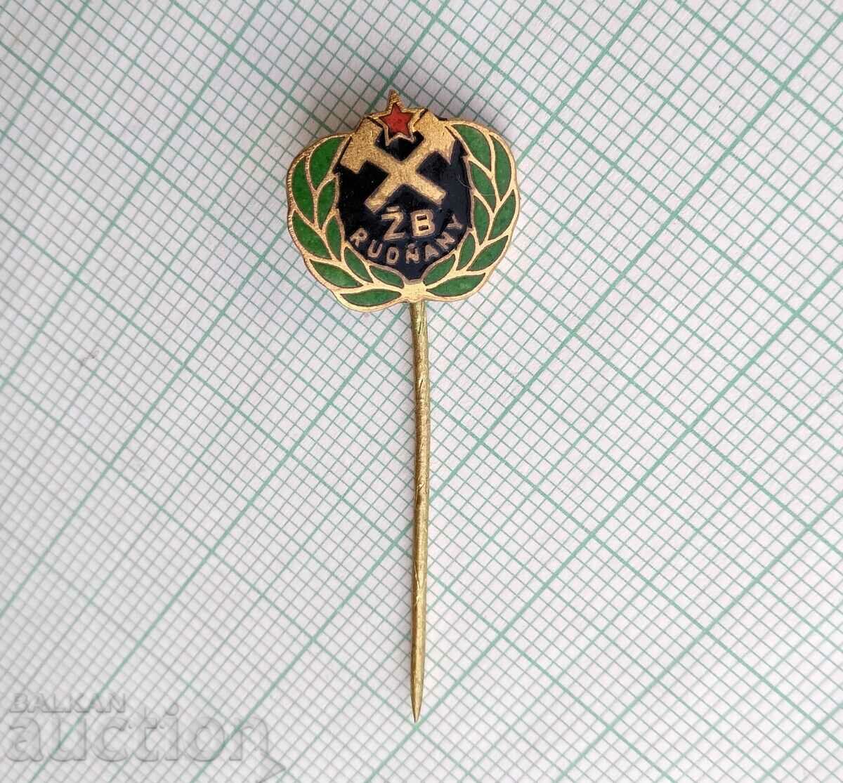 16989 Badge - Mini ZB Slovakia - bronze enamel with price 2.00 BGN | € 1.02