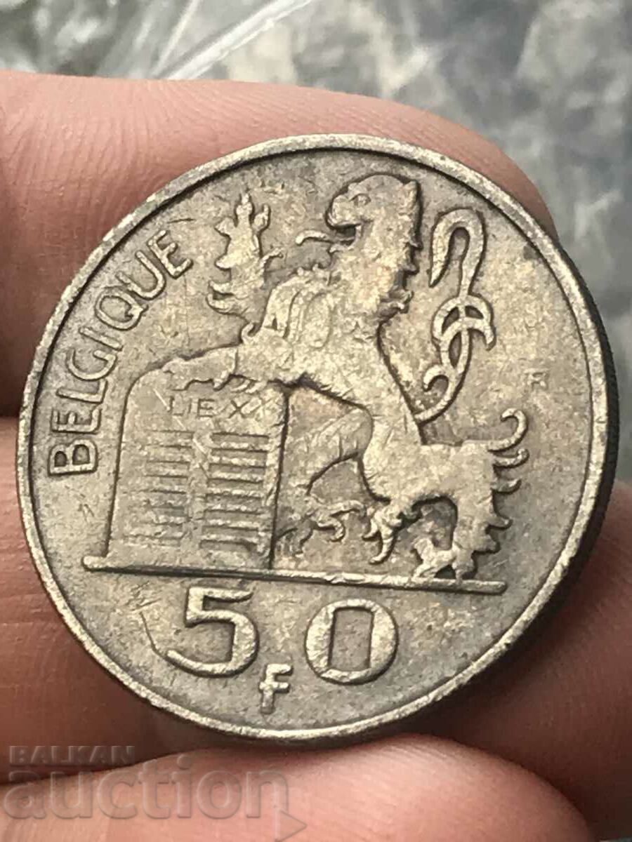 Belgia 50 franci argint 1948