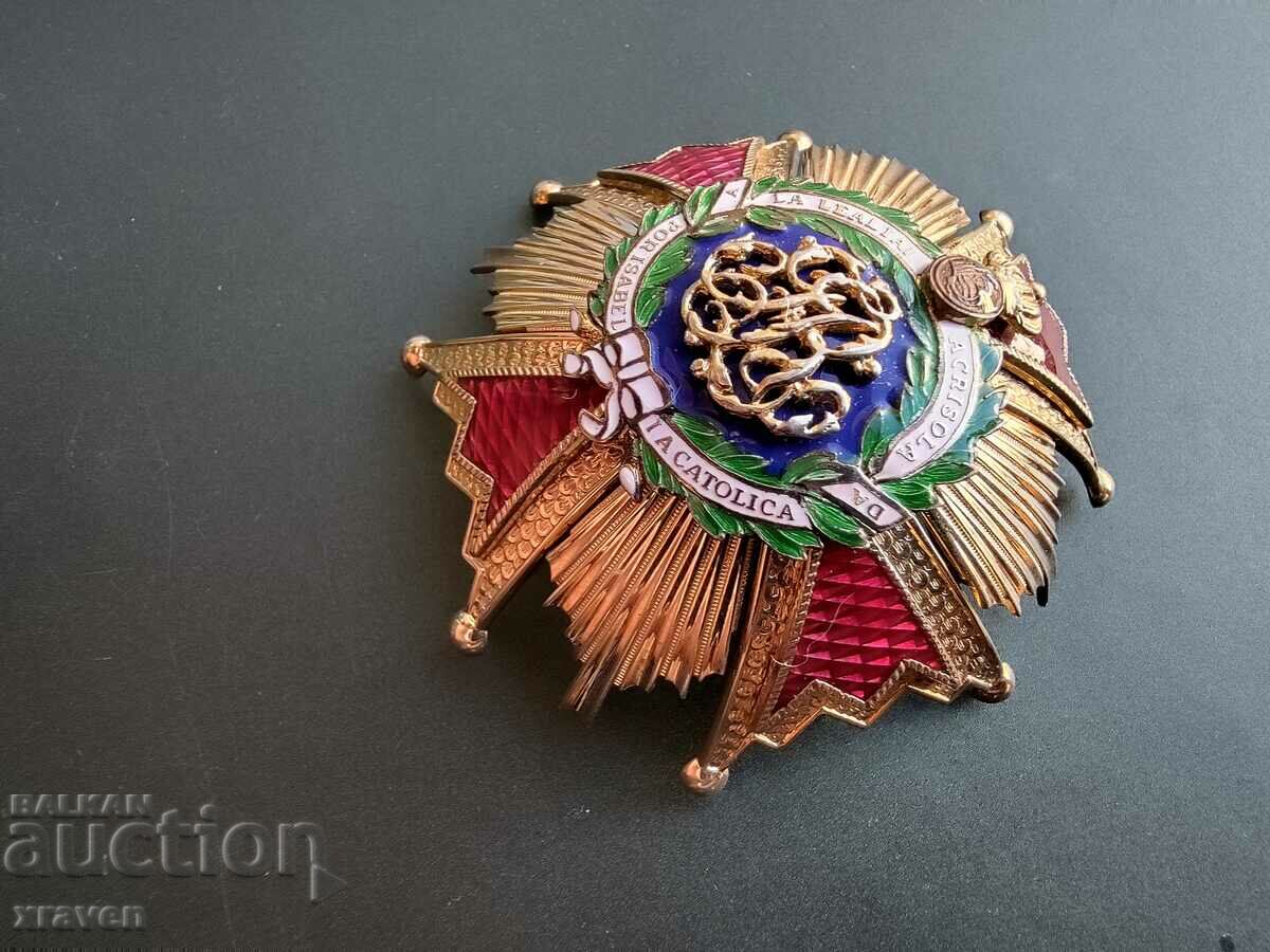 Auction star for Grand Cross of the Spanish Order of Isabella the Catholic Auction star for Grand Cross of the Spanish Order of Isabella the Catholic