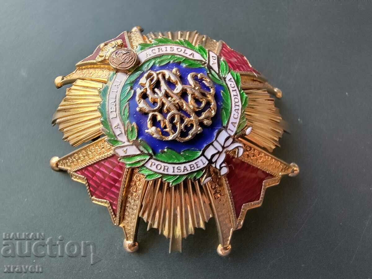 Delivery of star for Grand Cross of the Spanish Order of Isabella the Catholic Delivery of star for Grand Cross of the Spanish Order of Isabella the Catholic
