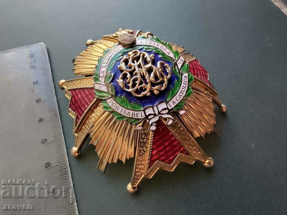 star for Grand Cross of the Spanish Order of Isabella the Catholic - 6 star for Grand Cross of the Spanish Order of Isabella the Catholic - 6