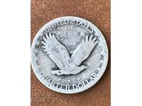 USA America 1/4 Dollar Faced Freedom Eagle Silver 900