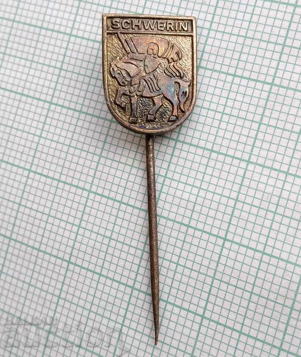 17004 Badge - coat of arms of the city of Schwerin, Germany with price 1.00 BGN | € 0.51