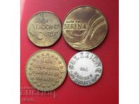 Tokens-lot 4 pieces