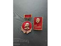 2 Russian badges with Lenin USSR