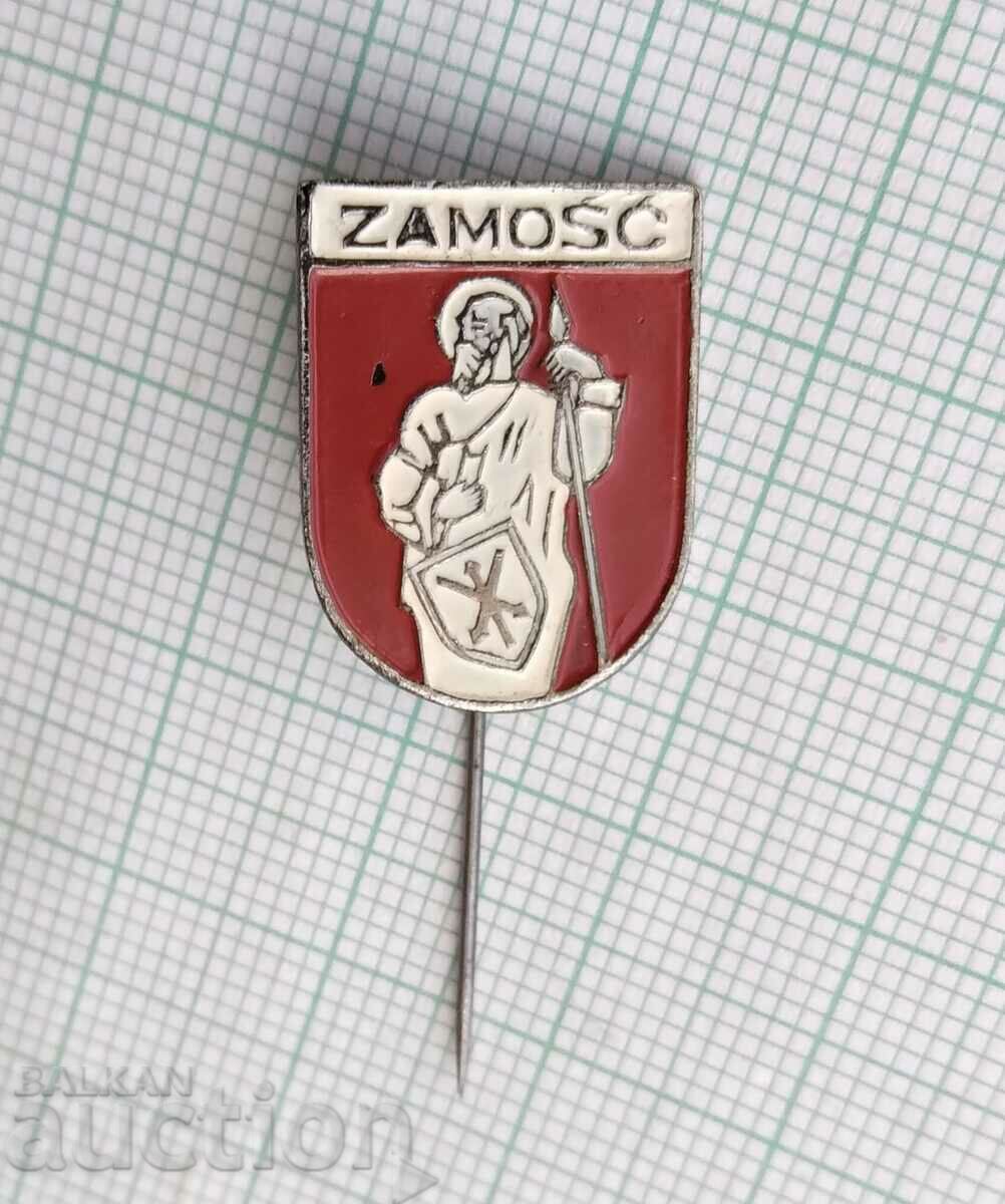 17006 Badge - coat of arms of the city of Zamosk - Poland with price 1.00 BGN | € 0.51