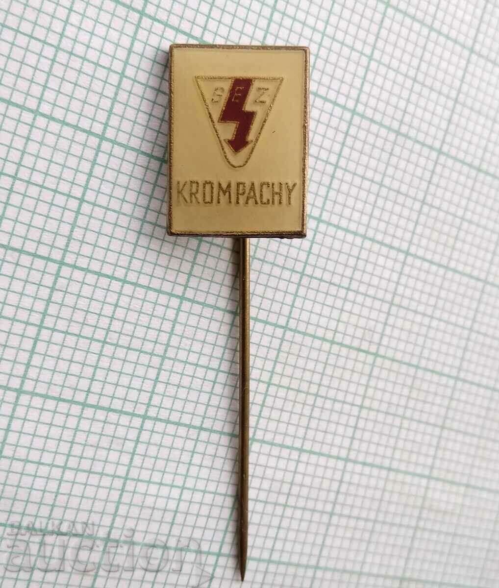 17016 Badge - Electric distribution Krompacy Slovakia with price 1.50 BGN | € 0.77
