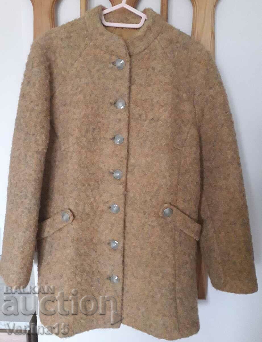 Women's wool bouclé coat