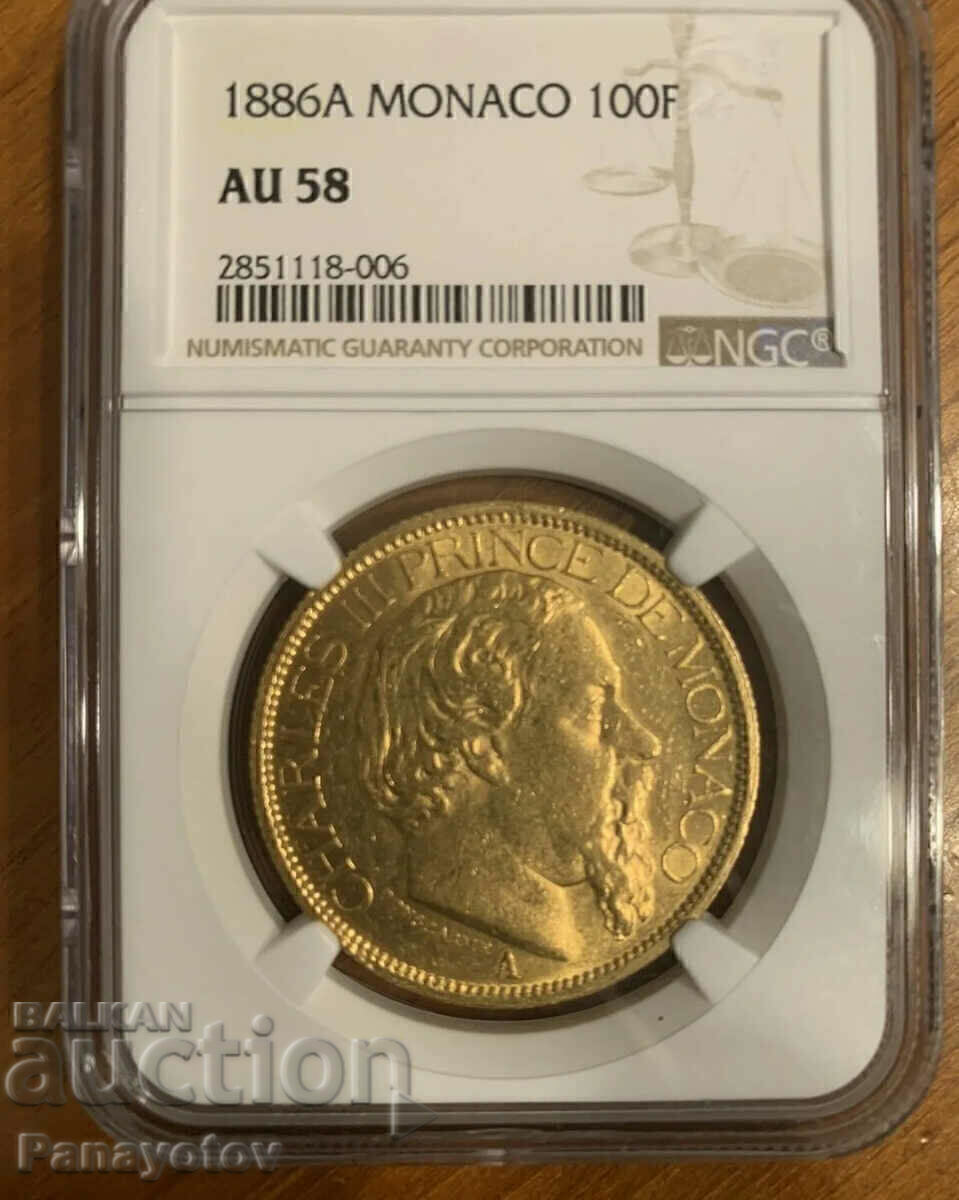 Delivery of 100 FRANC FRANCE MONACO AU 58 NGC PCGS CHARLES III GOLD Delivery of 100 FRANC FRANCE MONACO AU 58 NGC PCGS CHARLES III GOLD
