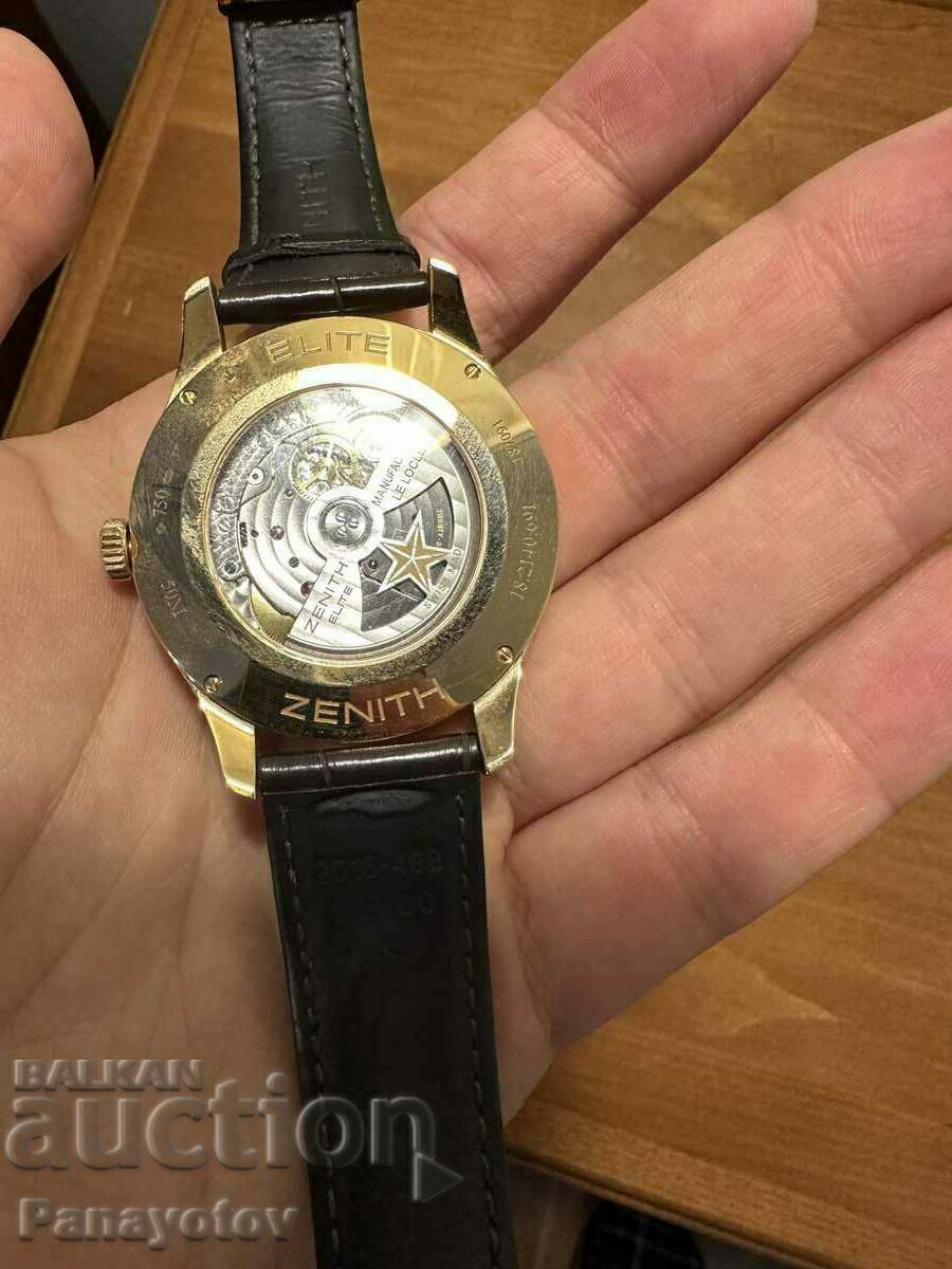 ZENITH 18K GOLD WATCH MASSIVE MOON PHASE ELITE YES with price 22200.00 BGN | € 11350.68