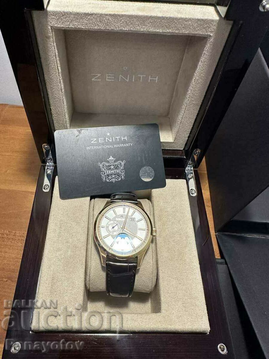 Delivery of ZENITH 18K GOLD WATCH MASSIVE MOON PHASE ELITE YES