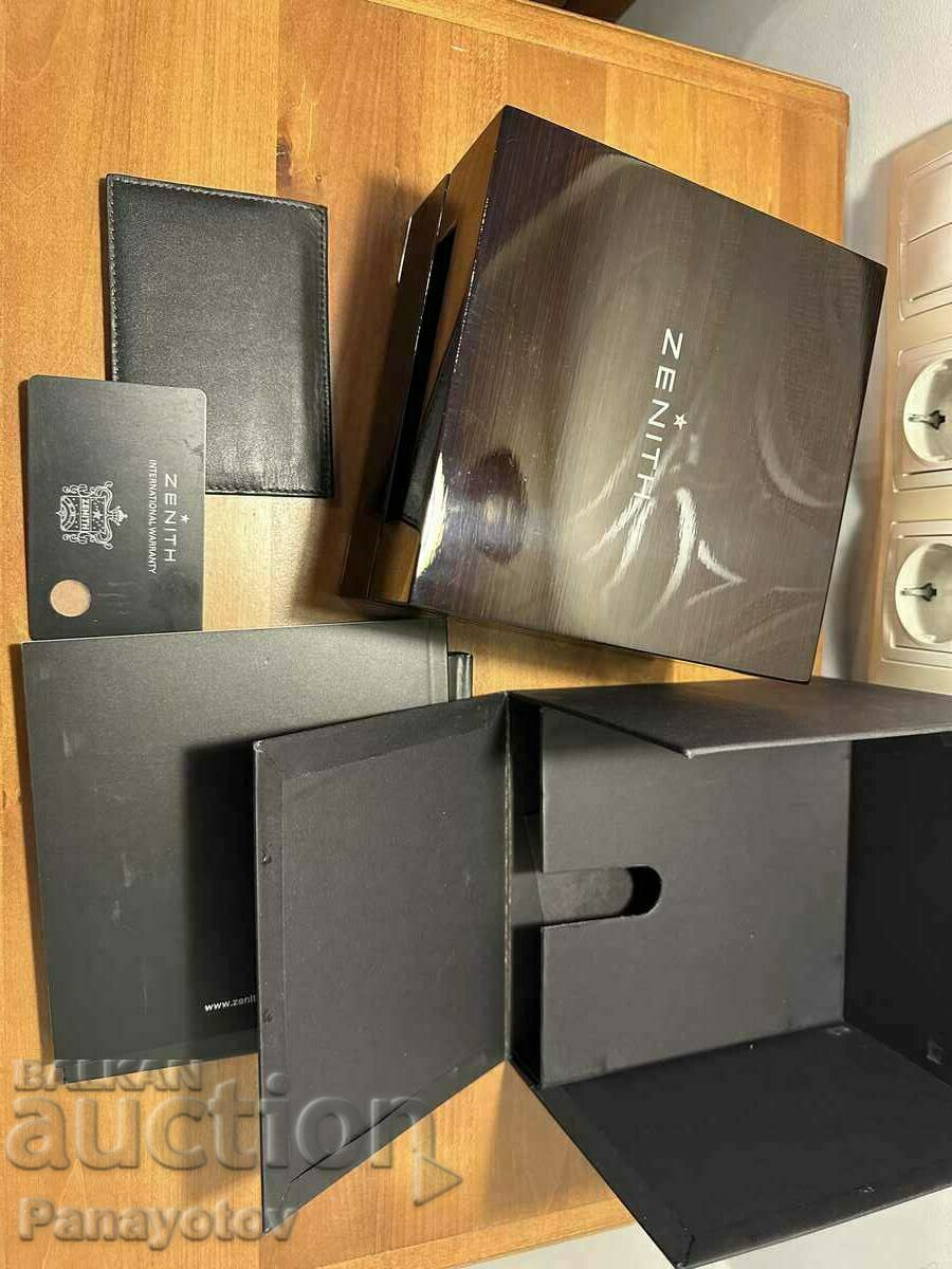 ZENITH 18K GOLD WATCH MASSIVE MOON PHASE ELITE YES - 5