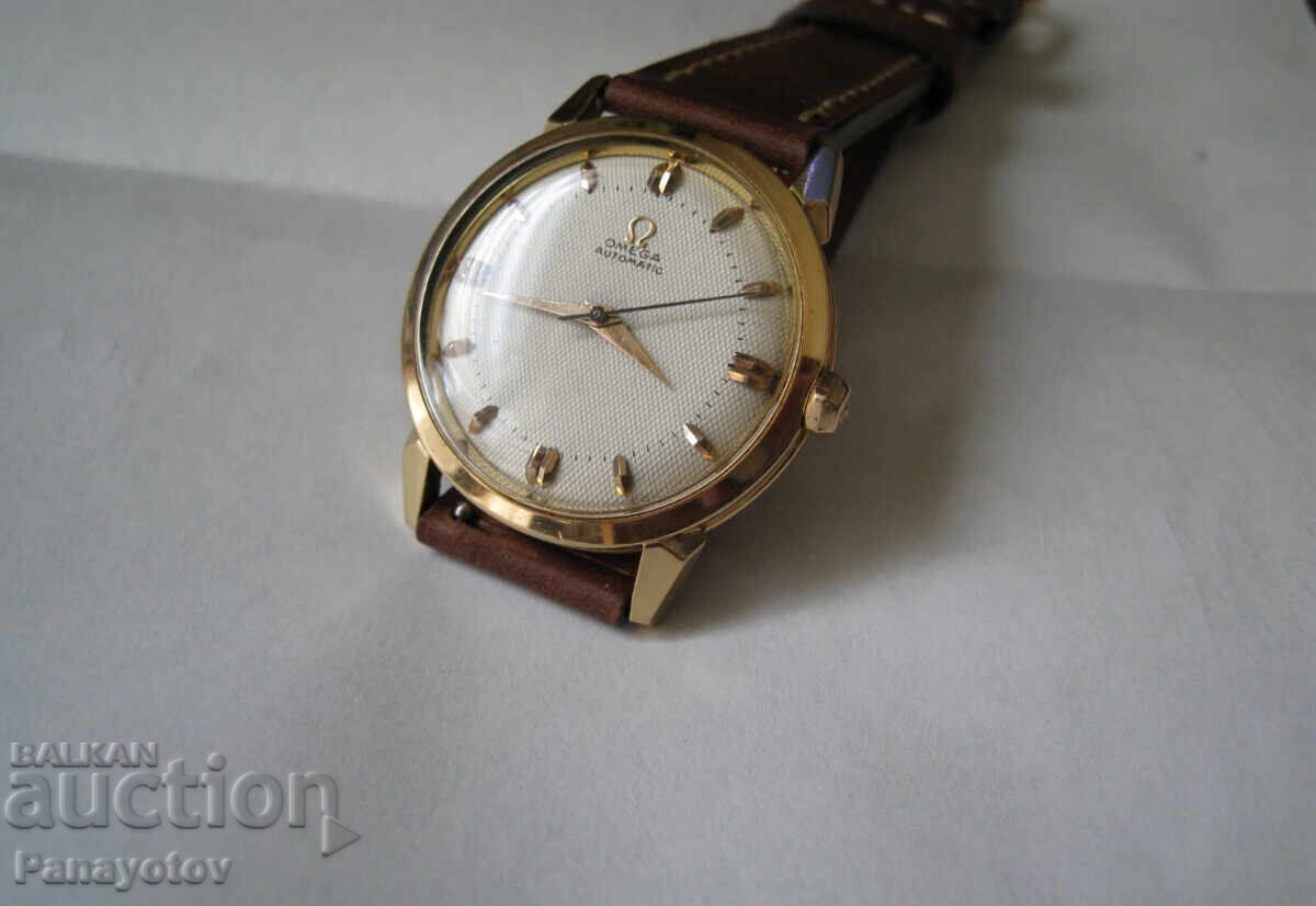 OMEGA GOLDEN GOLD WATCH 18K 1953 YEAR IDEAL HAND - 6