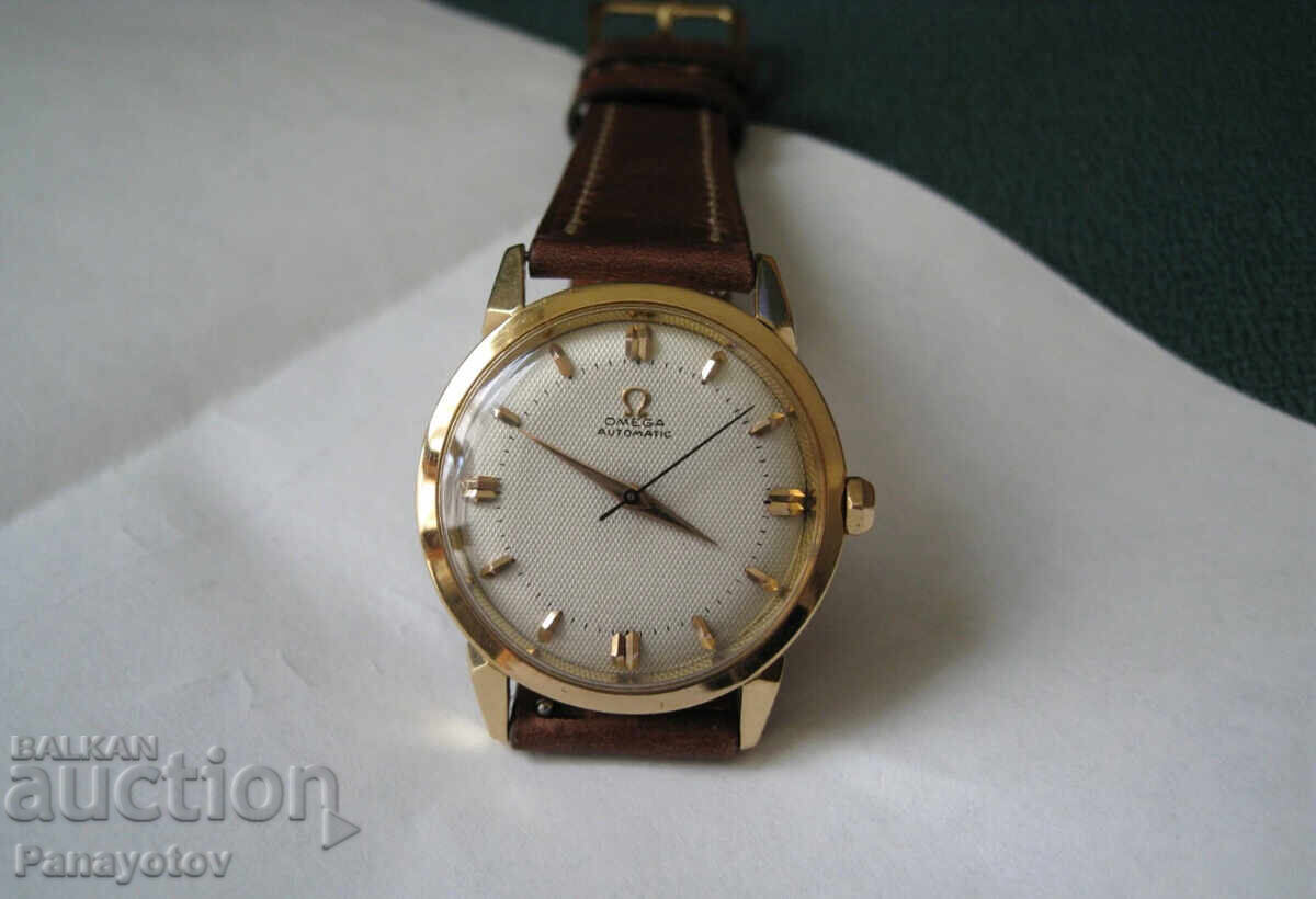 OMEGA GOLDEN GOLD WATCH 18K 1953 YEAR IDEAL HAND - 7