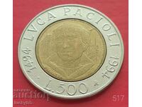 500 lire 1994 - Italia - Luca Pacioli