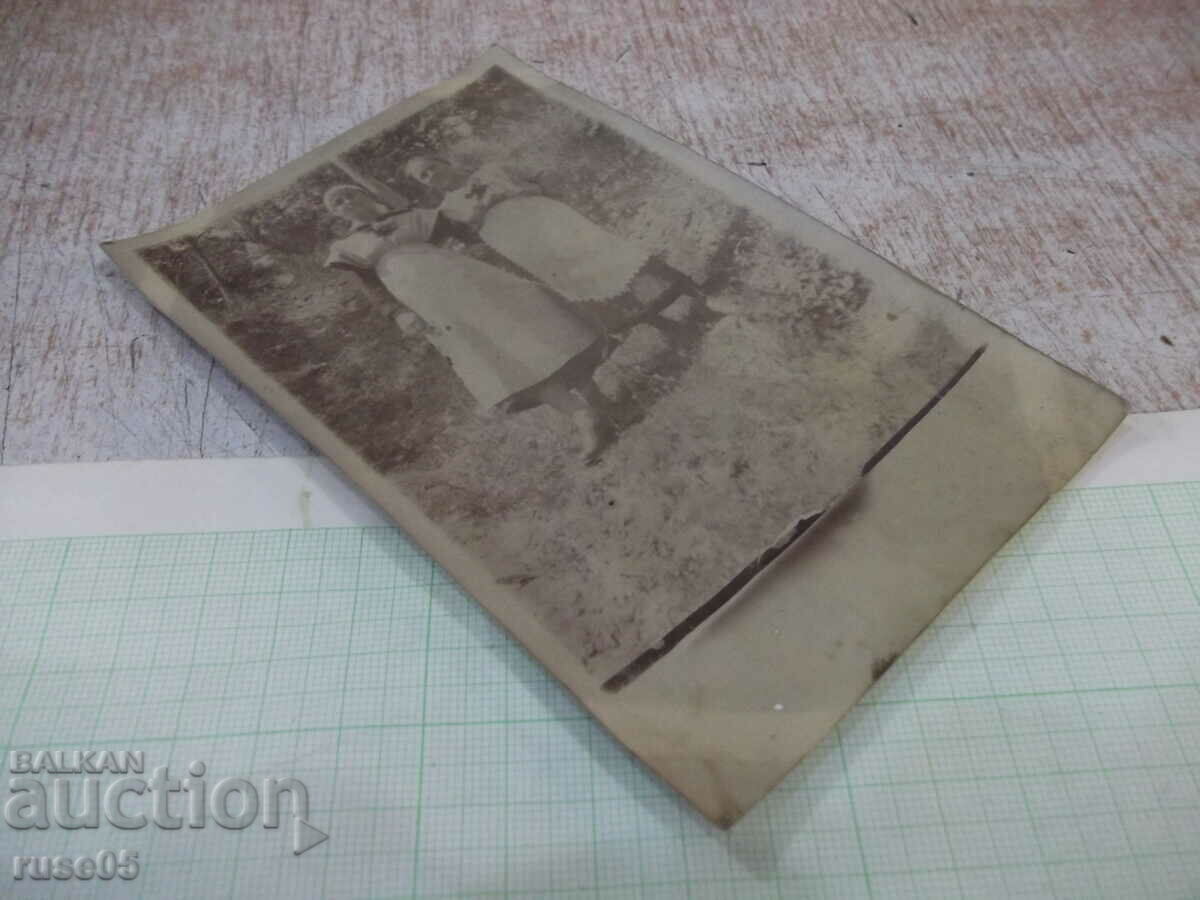Auction Old photo of two women on a slope Auction Old photo of two women on a slope