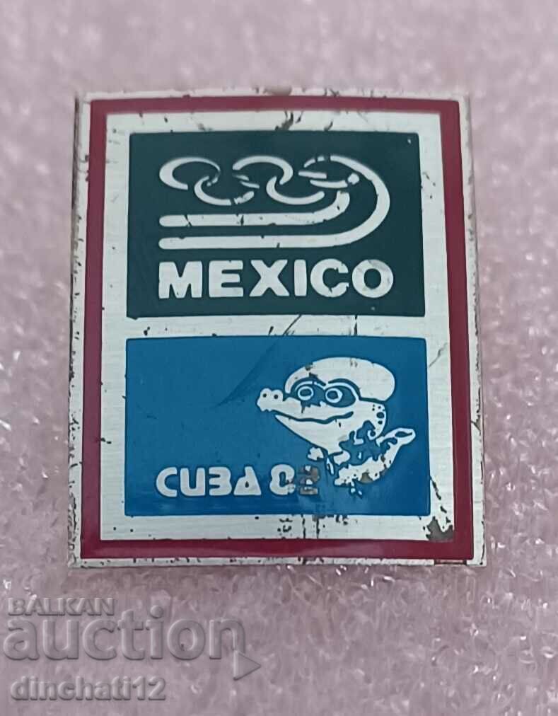 Auction Old sign - badge NOC Mexico OLYMPICS Auction Old sign - badge NOC Mexico OLYMPICS