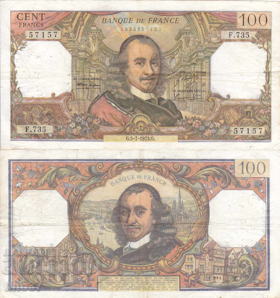 tino37- FRANCE - 100 FRANC - 1973 - VF tino37- FRANCE - 100 FRANC - 1973 - VF