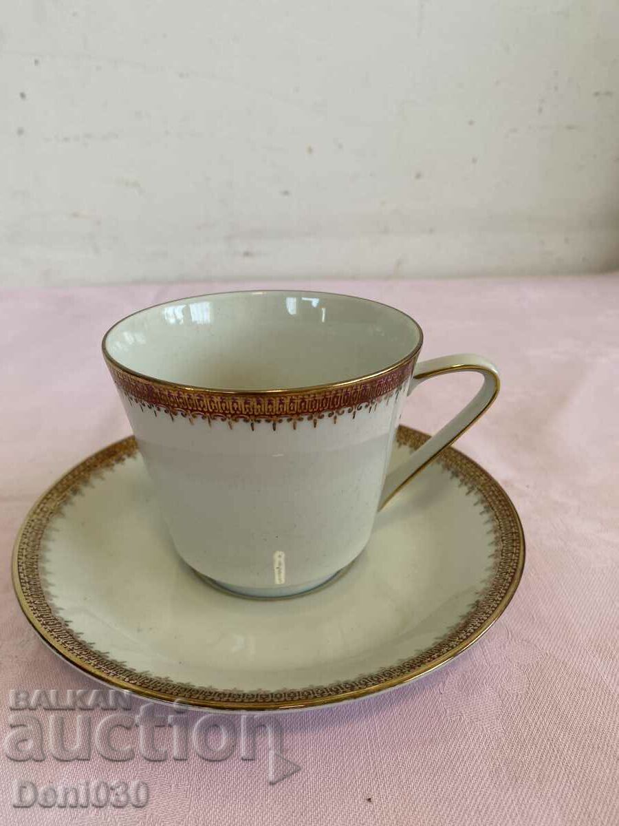 Beautiful porcelain coffee cup with markings