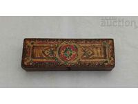 OLD PENCIL BOX PYROGRAPHED