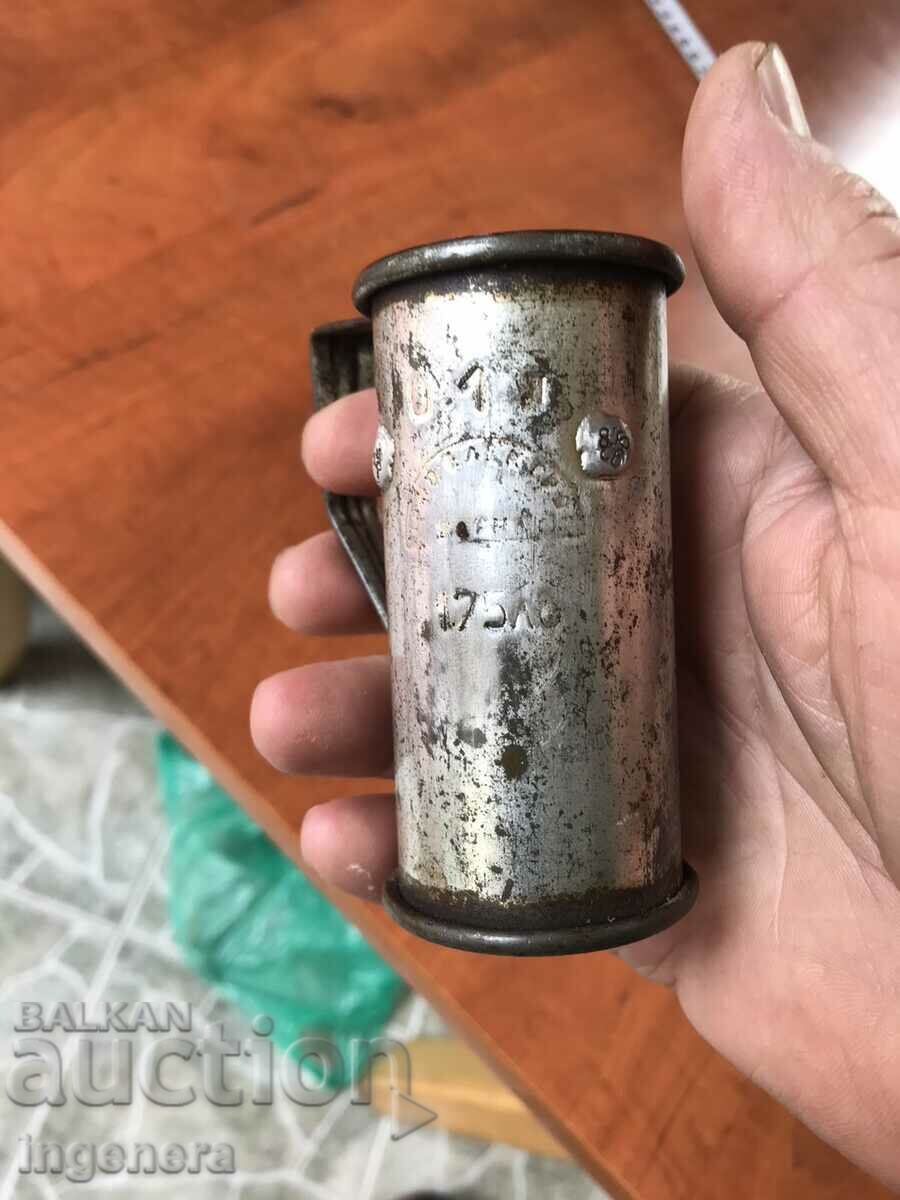 ANTIQUE MARKED METAL BOILING GAUGE-100 ML. with price 6.00 BGN | € 3.07 ANTIQUE MARKED METAL BOILING GAUGE-100 ML. with price 6.00 BGN | € 3.07