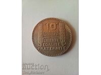 10 Franci 1934 Franta Argint